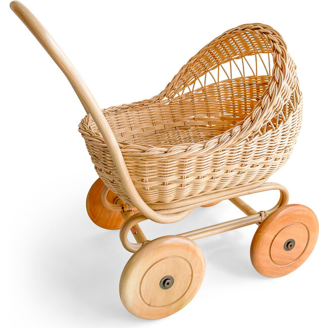 Rattan Doll Pram, Natural