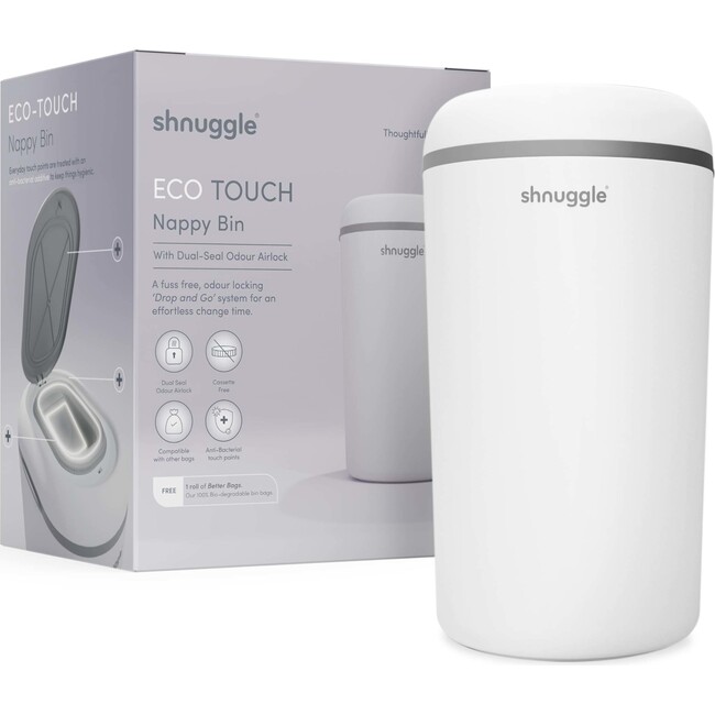 Eco-Touch Diaper Pail, White