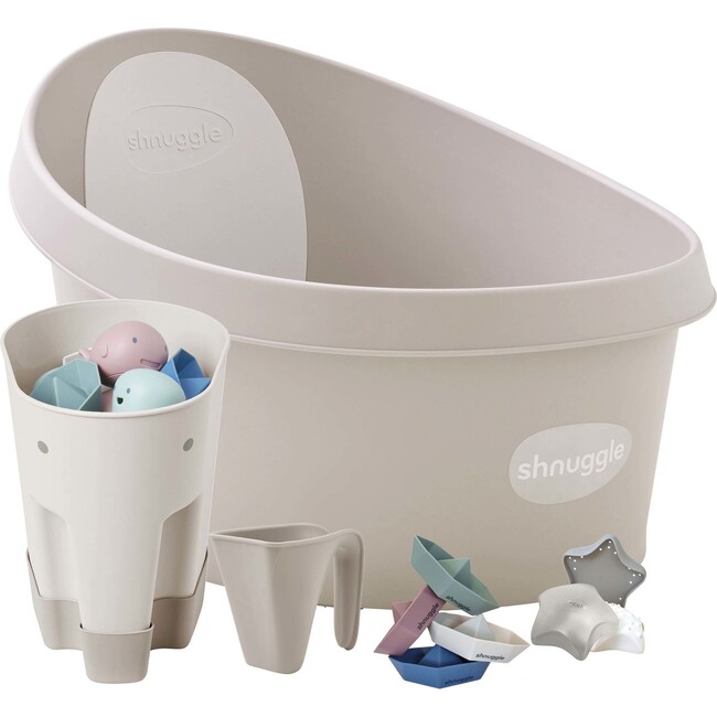 Splash & Play Bundle: Toddler Bath + Accessories Bundle, Beige
