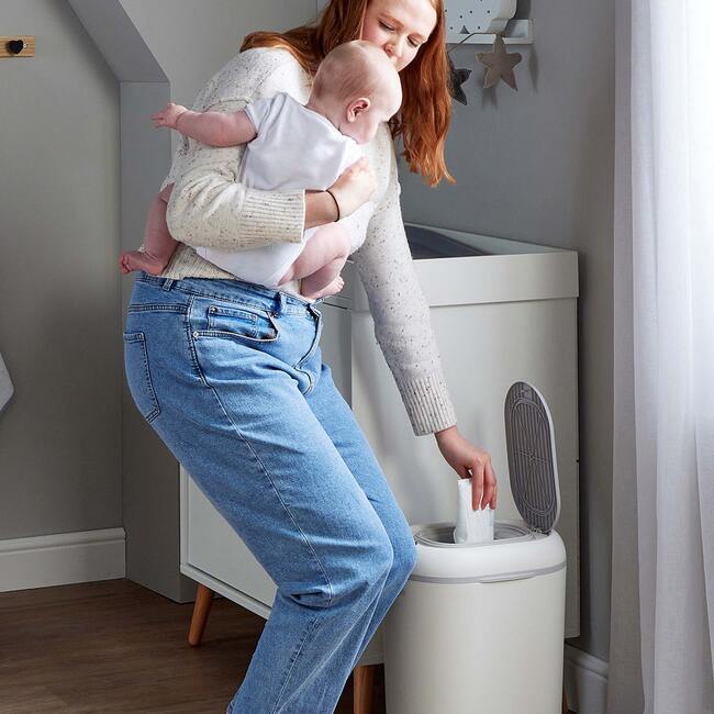 Eco-Touch Diaper Pail, White - Diaperings - 4