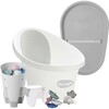 Bath & Change Bundle: Baby Bath + Accessories Bundle + Squishy Changing Mat, White - Bath Sets - 1 - thumbnail