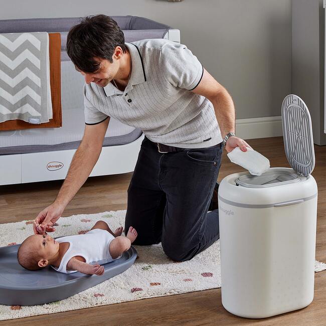Eco-Touch Diaper Pail, White - Diaperings - 5