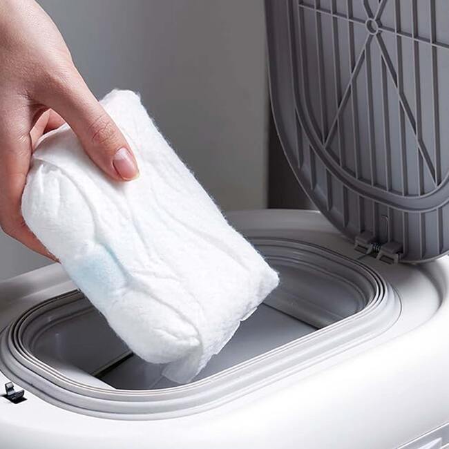 Eco-Touch Diaper Pail, White - Diaperings - 7