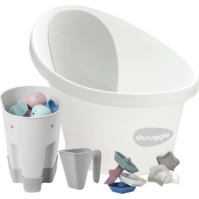 Newborn Bath & Accessories Bundle, White