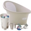Newborn Bath & Accessories Bundle, Taupe - Bath Sets - 1 - thumbnail