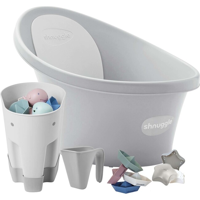 Newborn Bath & Accessories Bundle, Grey