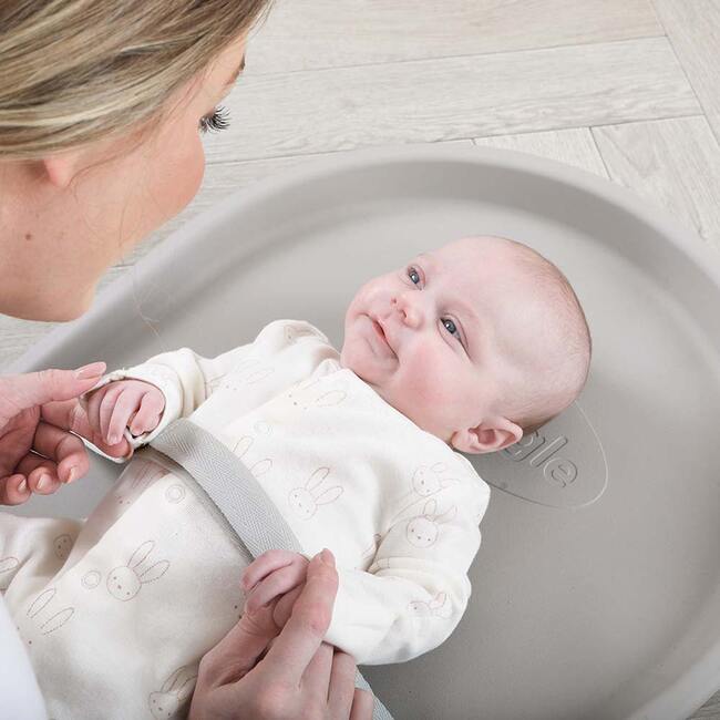 Bath & Change Bundle: Baby Bath + Accessories Bundle + Squishy Changing Mat, White - Bath Sets - 9