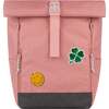 Ari Rolltop Backpack Set | Sticker Patch + Chest Strap, Rosewood Pink - Backpacks - 1 - thumbnail
