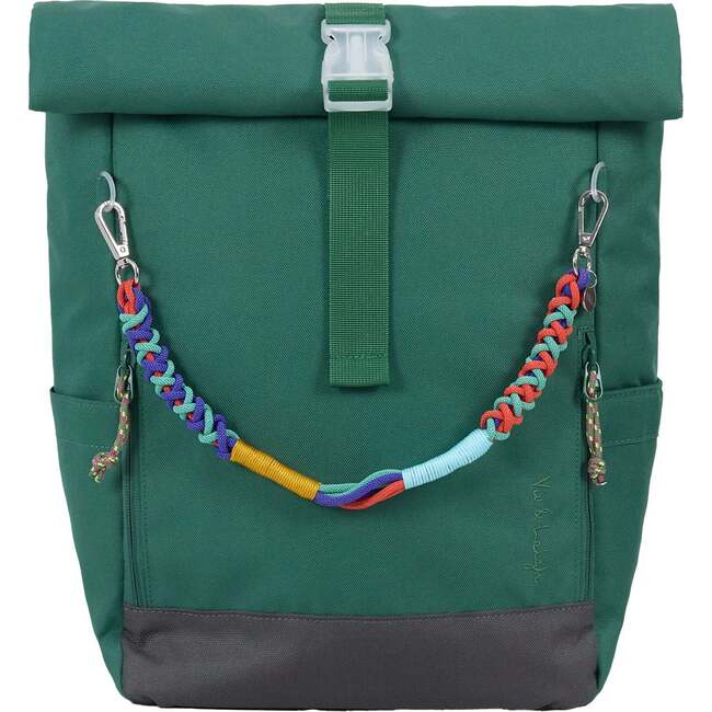 Ari Rolltop Backpack Set | Kara Bag Charm + Chest Strap, Forest Green