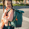Ari Rolltop Backpack Set | Rowan Bag Charm, Forest Green - Backpacks - 2