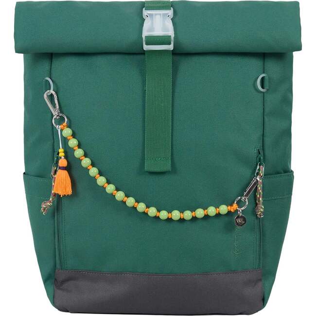 Ari Rolltop Backpack Set | Rowan Bag Charm, Forest Green - Backpacks - 6