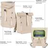 Ari Rolltop Backpack Set | Chest Strap, Forest Green - Backpacks - 3