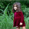 Holiday Embroidered Velvet Bubble Romper in Burgundy - Rompers - 2
