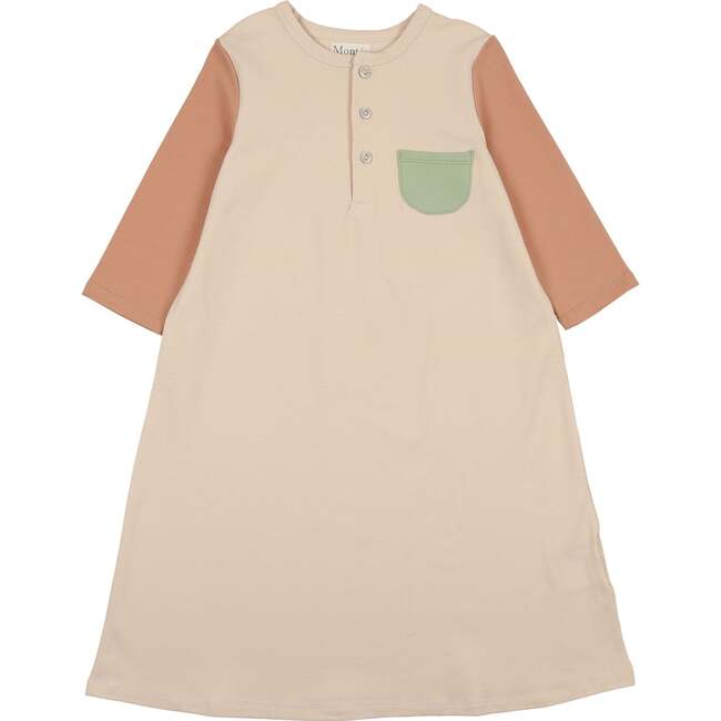 Sunshine Rainbows 3/4 Sleeve Dress, Tangerine