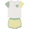 Sunshine Rainbows 2Pc Set, Sage - Mixed Apparel Set - 1 - thumbnail