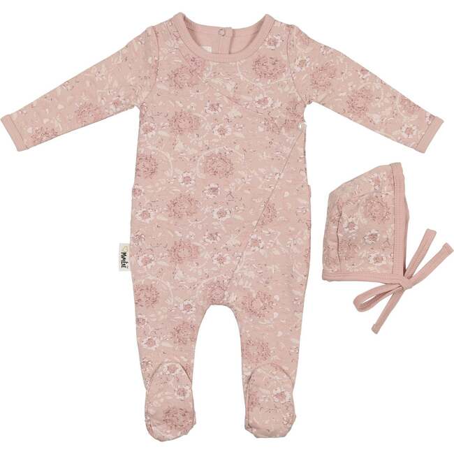 Soft Roses Footie, Mauve - Footie Pajamas - 1