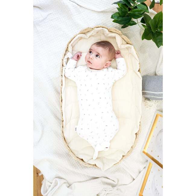 Pointelle Leaves Sleep Sack, Ivory - Pajamas - 2