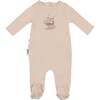 Whimsy Wheelbarrow Footie and Beanie Set, Biscuit - Footie Pajamas - 1 - thumbnail