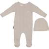 Pocket Cutie Footie, Grey - Footie Pajamas - 1 - thumbnail