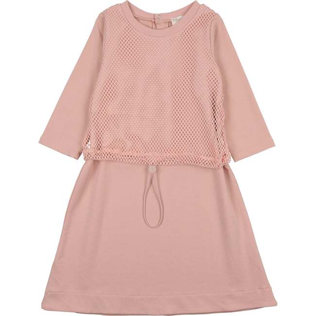 Mesh Sport 3/4 Sleeve Dress, Mauve