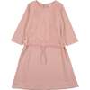Mesh Sport 3/4 Sleeve Dress, Mauve - Dresses - 1 - thumbnail