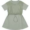 Mesh Sport Short Sleeve Dress, Sage - Dresses - 1 - thumbnail