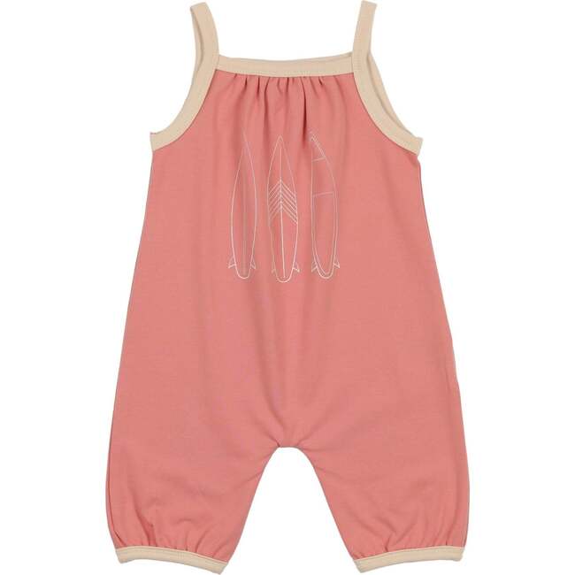 Island Stripe Romper, Salmon