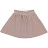 Floral Ribbed Skirt, Mauve - Skirts - 1 - thumbnail