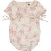 Ribbon Tie Romper, Pink Rose - Rompers - 1 - thumbnail
