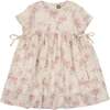 Ribbon Tie Short Sleeve Dress, Pink Rose - Dresses - 1 - thumbnail