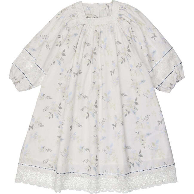 Pretty Poppies 3/4 Sleeve Dress, Ivory