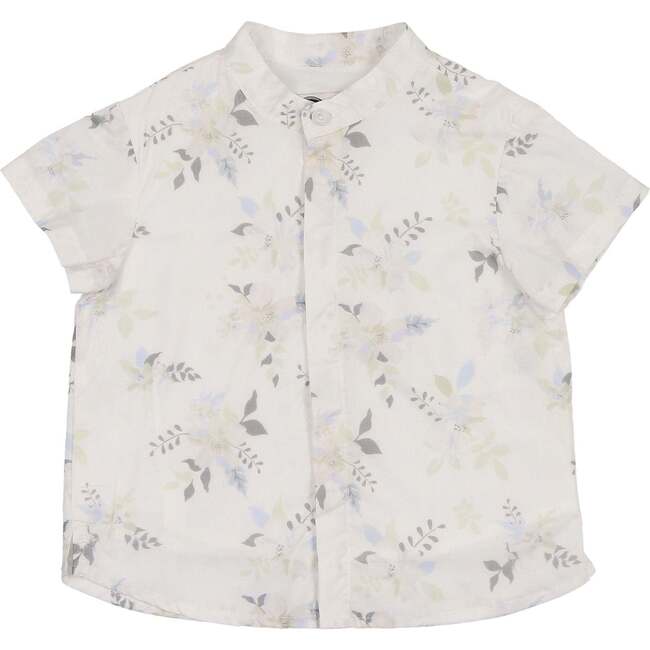 Pretty Poppies Boys Shirt, Ivory