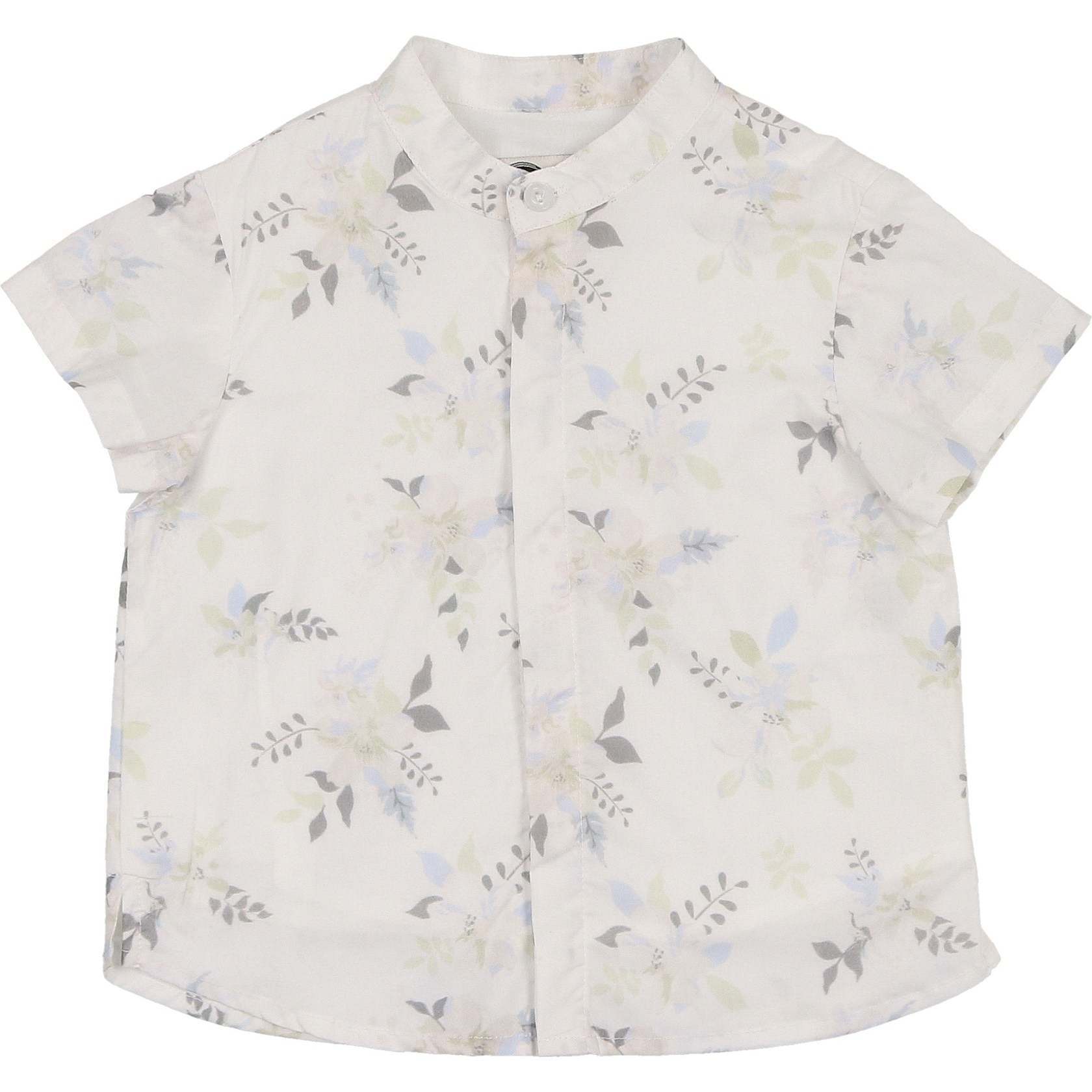 Pretty Poppies Boys Shirt, Ivory - Cardigans - 1