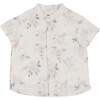 Pretty Poppies Boys Shirt, Ivory - Cardigans - 1 - thumbnail