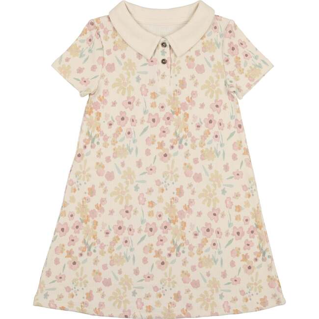Pretty Garden Short Sleeve Dress, Beige