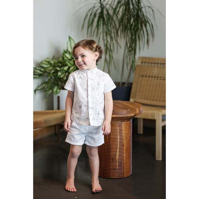 Pretty Poppies Boys Shirt, Ivory - Cardigans - 2