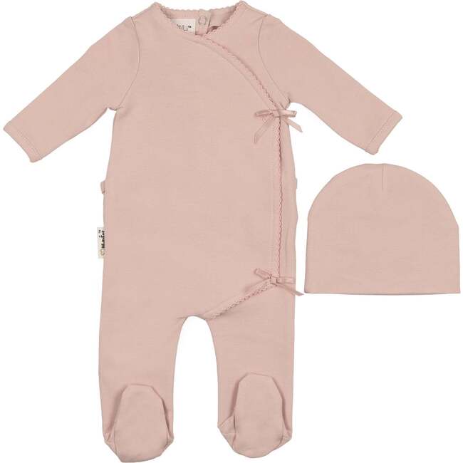 Bow Wrap Footie, Mauve