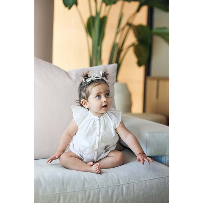 Delicate Floral Girls 2Pc Set, Ivory - Two Pieces - 2
