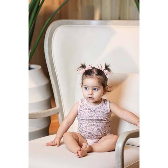 Elegant Floral Bloomer Set, Mauve