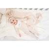 Embroidered Bib Footie and Beanie Set, Biscuit - Footie Pajamas - 2 - thumbnail