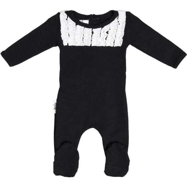 Tux Ruffle Footie, Black