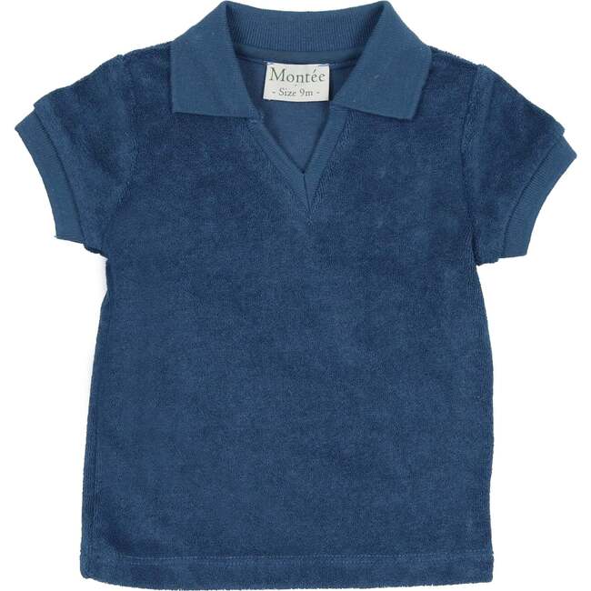 V-Neck Short Sleeve Polo Shirt, Sand