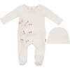 Blooming Bouquet Footie, Ivory - Footie Pajamas - 1 - thumbnail