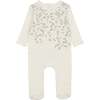 Assymetrical Leaves Footie and Beanie Set, Leaves - Footie Pajamas - 1 - thumbnail