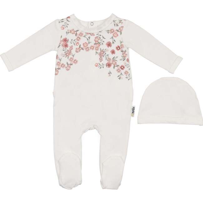 Assymetrical Leaves Footie, Floral