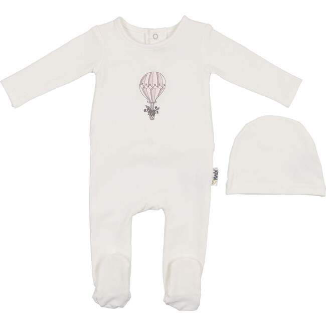 Air Balloon Footie, Ivory