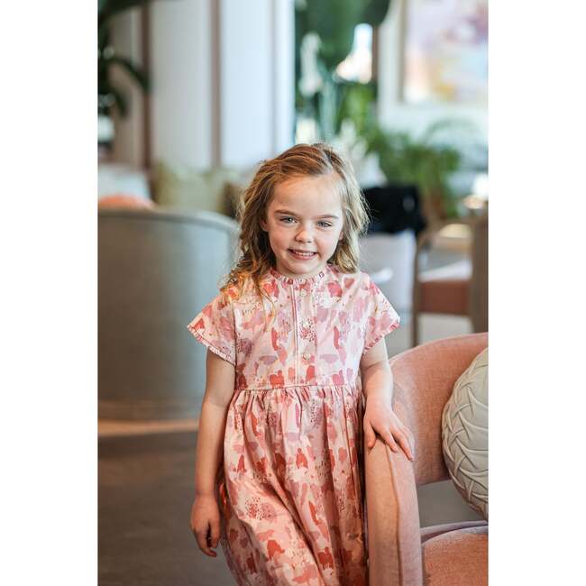 Artistry Poplin Short Sleeve Dress, Mauve - Dresses - 2