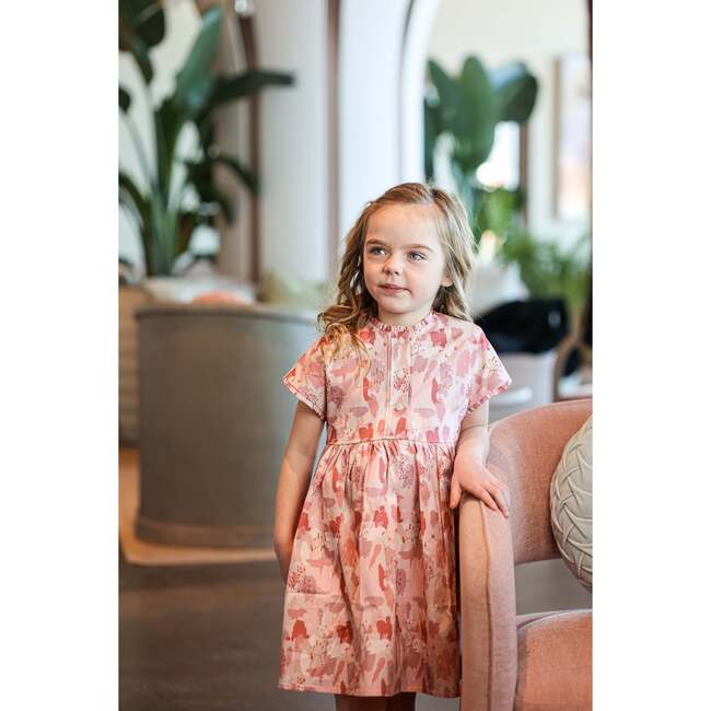 Artistry Poplin Short Sleeve Dress, Mauve - Dresses - 3
