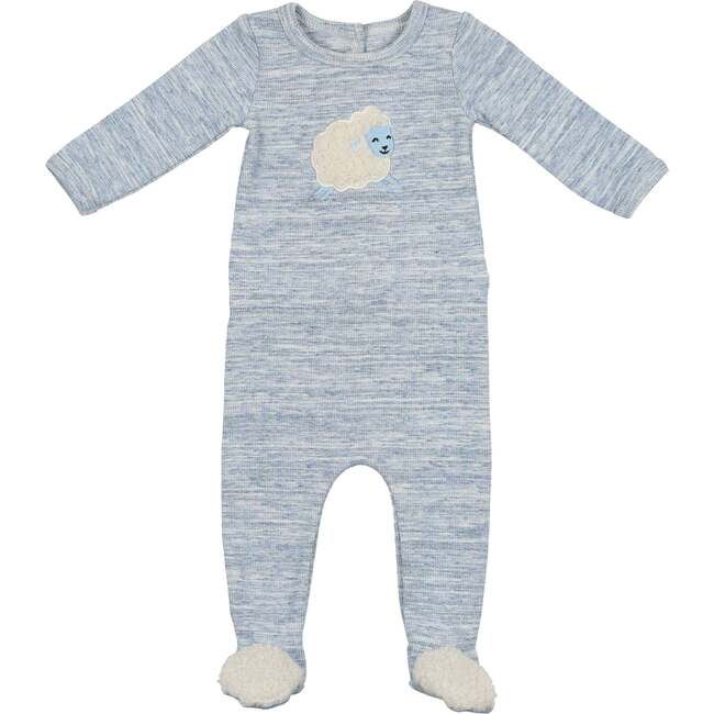 Sleepy Sheep Footie, Blue Heather