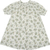 Smocked Floral 3-Quarter Sleeve Dress, White - Dresses - 1 - thumbnail